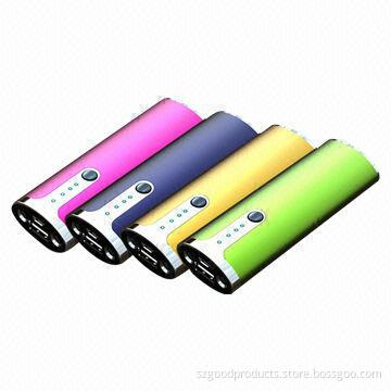 Aluminum body 5,600mAh backup power bank with private unique layout, available in many color